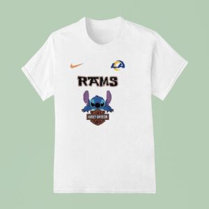 Los Angeles Rams X Stitch Harley Davidson T Shirt