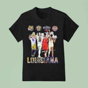 Lsu Tigers New Orleans Saints Pelicans Missouri Tigers Louisiana Team Signatures T Shirt