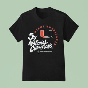 Miami Hurricanes Cfp Time National Champions College Football Playoff T Shirt