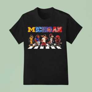 Michigan Sports Team Abbey Road Signatures Masco T Shirt