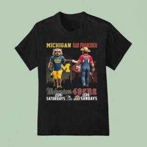 Michigan Wolverines On Saturdays X San Francisco Ers On Sundays Mascot T Shirt