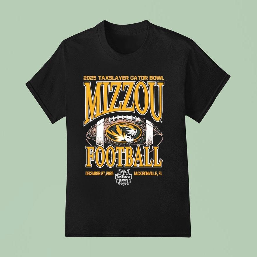 Mizzou Tigers Tax Slayer Gator Bowl Football Oval Tiger Head T Shirt
