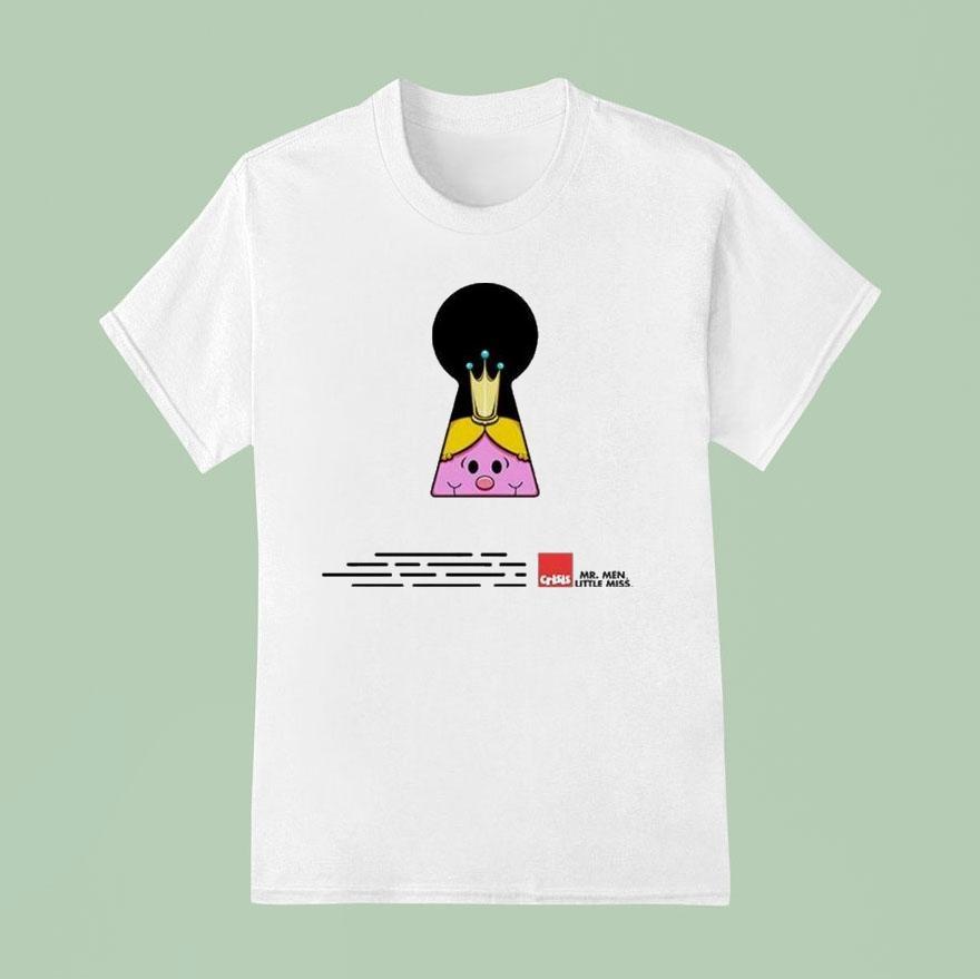 Mr Men Little Miss Princess Keyhole T Shirt