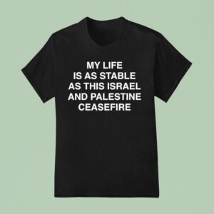 My Life Is As Stable As This Israel And Palestine Ceasefire T Shirt
