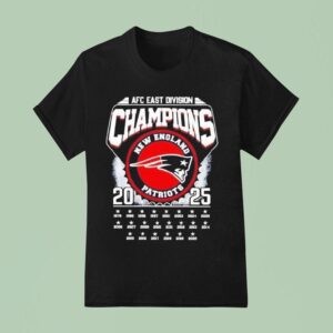 New England Patriots Afc East Division Champions Logo T Shirt