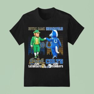 Notre Dame Irish On Saturdays X Indianapolis Colts On Sundays Masco T Shirt