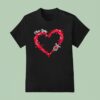 Ohio State Buckeyes Football Heart Shape Logo T Shirt