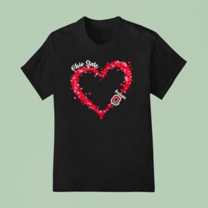 Ohio State Buckeyes Football Heart Shape Logo T Shirt