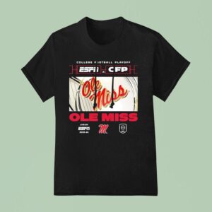 Ole Miss Rebels Espn X Cfp College Football Playoff Live On Espn T Shirt