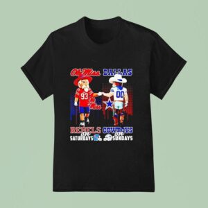 Ole Miss Rebels On Saturdays Dallas Cowboys On Sundays Masco T Shirt