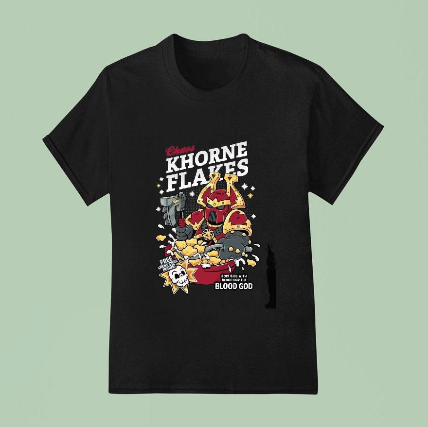 Original Chaos Khorne Flakes Fortified With Blood For The Blood God T Shirt
