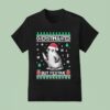 Penguin Overstimulated But Festive Ugly Christmas T Shirt