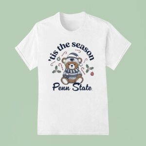 Penn State Nittany Lions Tis The Season Teddy Bear Holiday Christmas T Shirt