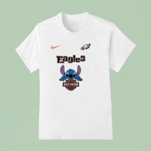 Philadelphia Eagles X Stitch Harley Davidson T Shirt