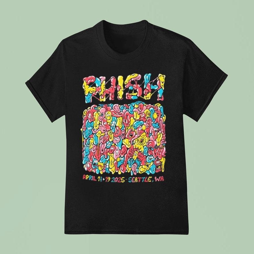 Phish Seattle Gum Wall Spring Tour T Shirt
