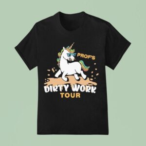 Prof S Dirty Work Tour Unicorn Characters T Shirt