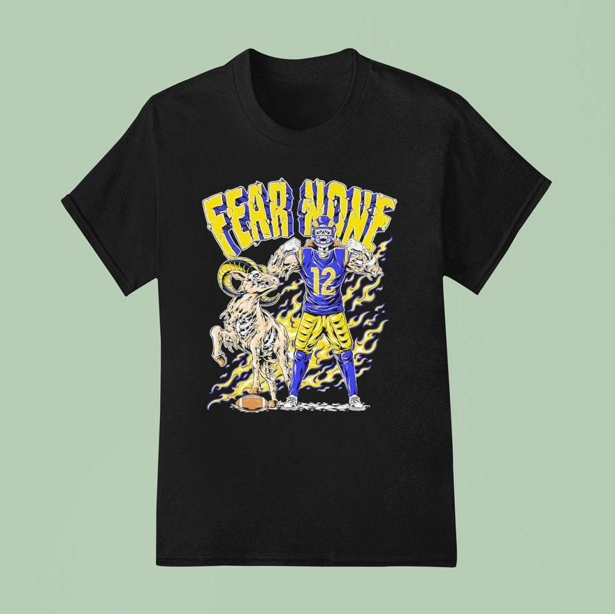 Puka Nacua Skeleton Fear None Los Angeles Rams Football T Shirt