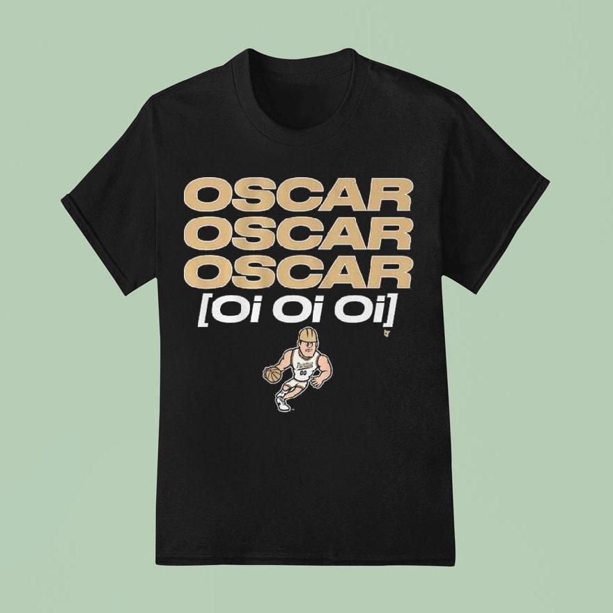 Purdue Basketball Oscar Cluff Oi Oi Oi T Shirt