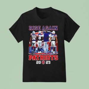 Rise Agnain New England Patriots Super Bowl Champions Signatures Logo T Shirt