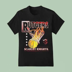 Rutgers Scarlet Knights Basketball Hoops Logo T Shirt