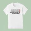 Saddam Hussein Osama Bin Laden Muammar Gadafi Justin Bieber Checklis T Shirt