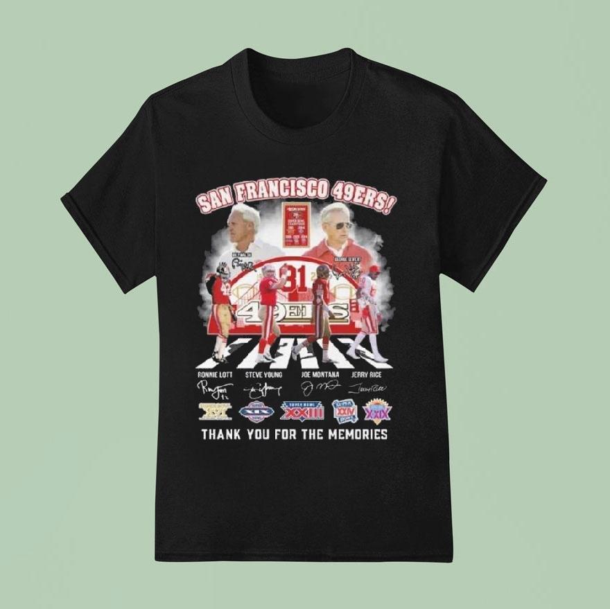 San Francisco Ers Th Thank You For The Memories Players Abbey Road Signatures Vintage T Shirt