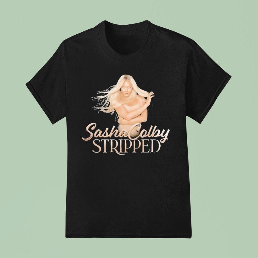 Sasha Colby Stripped Tour T Shirt