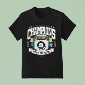 Seattle Mariners American League West Division Champions Mlb Postseason Celebration T Shirt