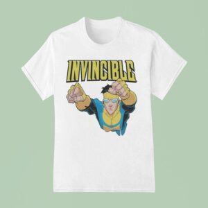 Simon Pegg Wearing Mark Grayson Paul Invincible T Shirt