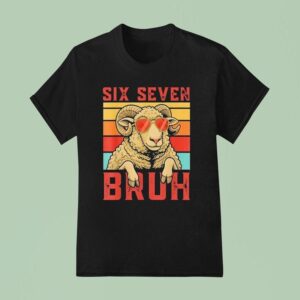 Six Seven Sheep Wearing Sunglasses Meme Retro T Shirt