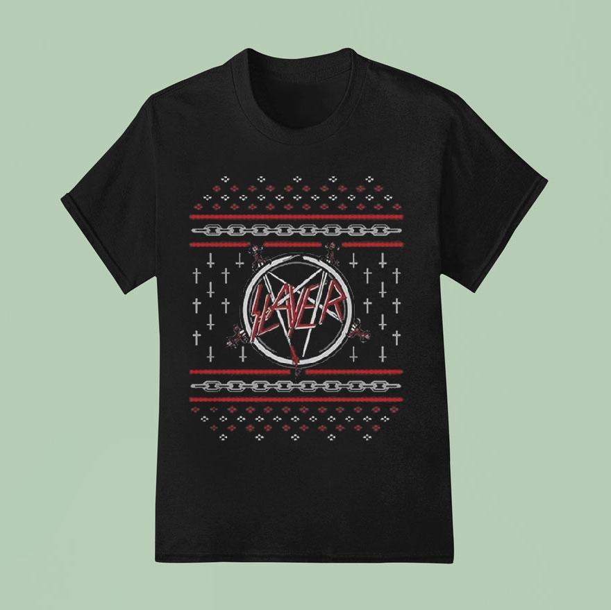 Slayer Chains Xmas Style T Shirt