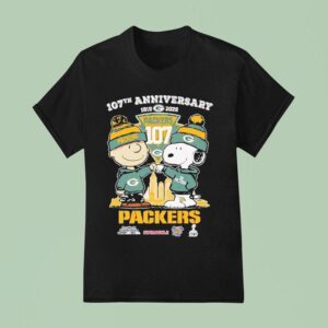 Snoopy And Charlie Brown Green Bay Packers Th Anniversary Thank You T Shirt
