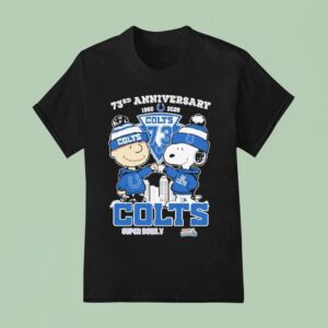 Snoopy And Charlie Brown Indianapolis Colts Rd Anniversary Thank You T Shirt