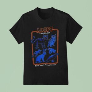 Steven Rhodes Adopt A Familiar Black Magic Animal Rescue Graphic T Shirt