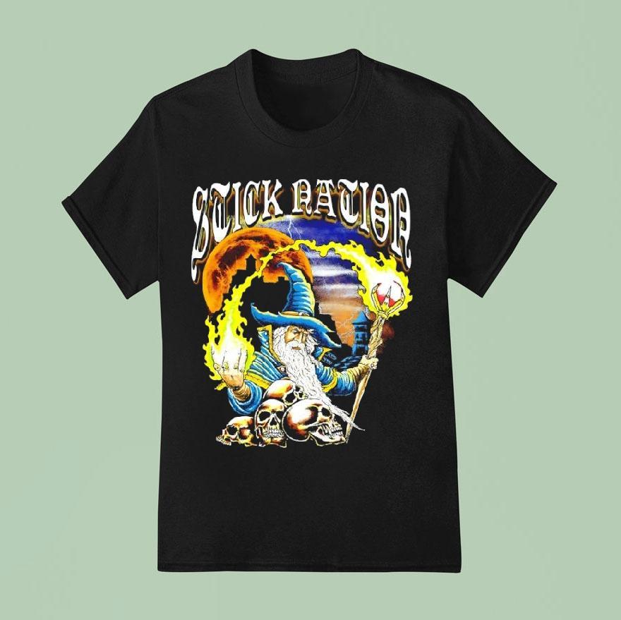 Stick Ration Wizard Skulls T Shirt