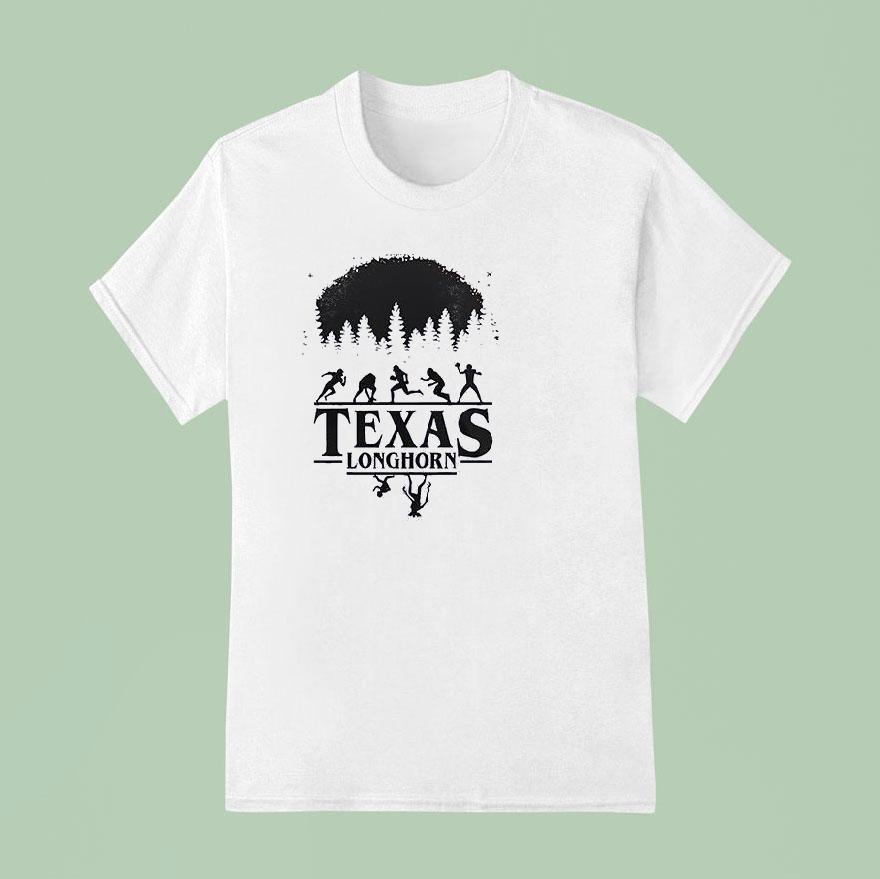 Texas Longhorns Stranger Things One Last Trange Adventure Logo T Shirt