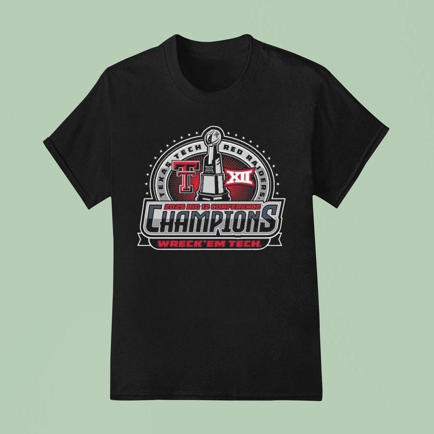 Texas Tech Big Championship Wreck Em Tech Trophy T Shirt