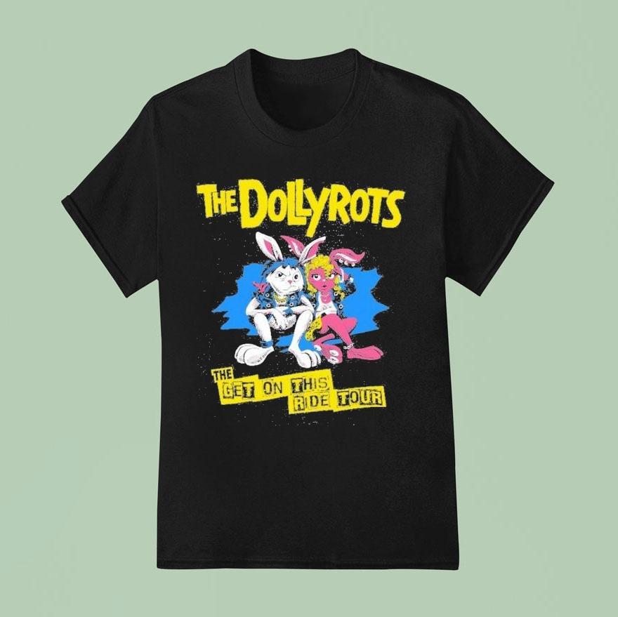 The Dollyrots The Get On This Ride Summer Tour Bunny T Shirt