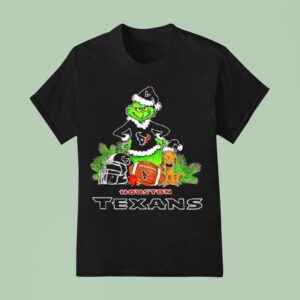 The Grinch And Max Houston Texans Christmas Helmet Items T Shirt