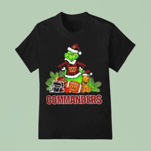 The Grinch And Max Washington Commanders Christmas Helmet Items T Shirt