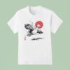 The Laughing Bird Of The East Big Bird In Japanese Sumi E Style T Shirt