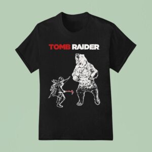 Tomb Raider Lara Vs Bear T Shirt