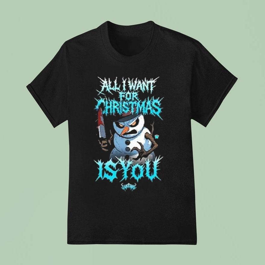 Violent Snowman Xmas T Shirt