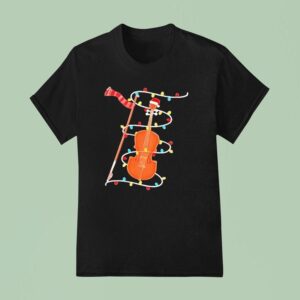 Violin Merry Christmas Lights T Shirt