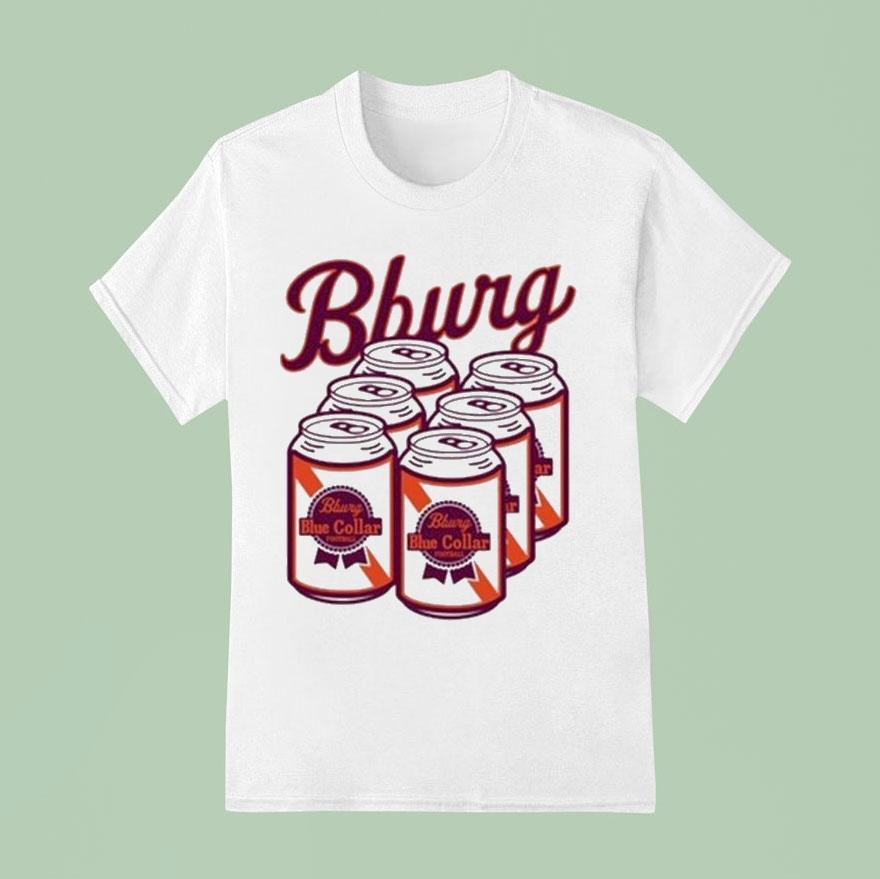 Virginia Tech Hokies Blue Collar Bburg Cans T Shirt