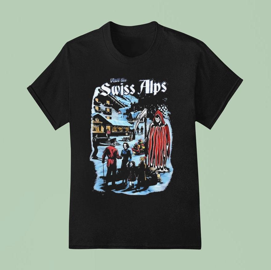 Warren Lotas Visit The Swiss Alps Grim Reaper Christmas T Shirt