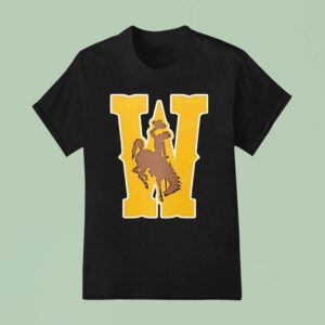 Wyoming Cowboys Wrestling Champion Brown Icon Logo T Shirt