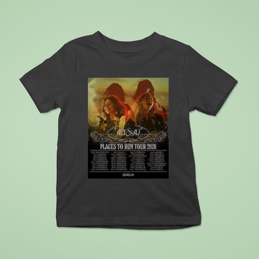 Aly And Aj Places To Run Live Tour T Shirt Aly And Aj Places To Run Live Tour T Shirt