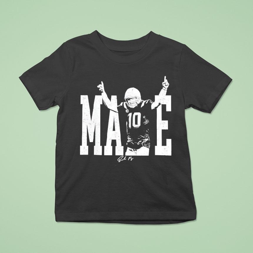 Drake Maye Football Signatures T Shirt Drake Maye Football Signatures T Shirt