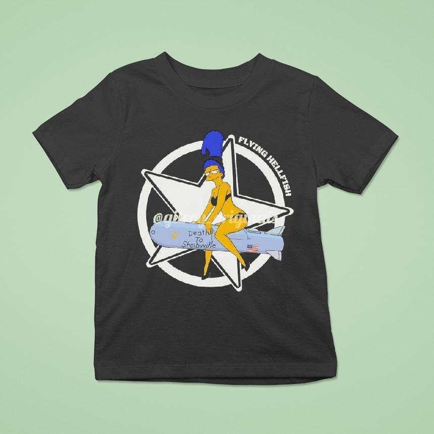 Flying Hellfish Death To Shelbyville Graphic T Shirt Flying Hellfish Death To Shelbyville Graphic T Shirt
